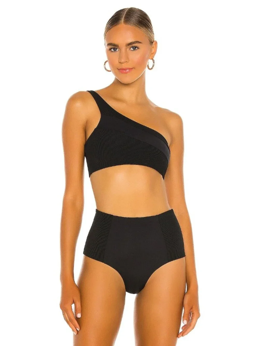 L*Space Celeste Bikini Top in Black XSmall New Womens Swimsuit